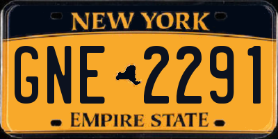 NY license plate GNE2291
