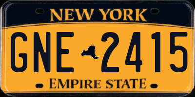 NY license plate GNE2415