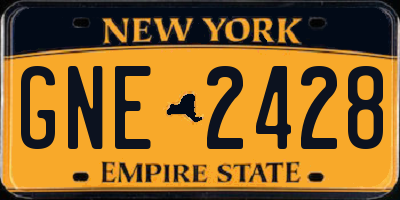 NY license plate GNE2428