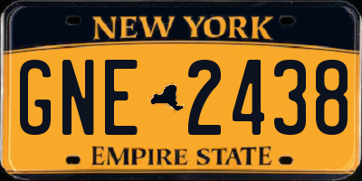 NY license plate GNE2438