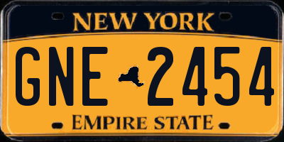 NY license plate GNE2454