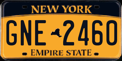 NY license plate GNE2460