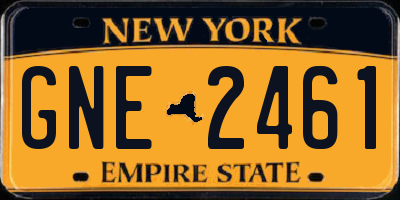 NY license plate GNE2461
