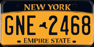 NY license plate GNE2468