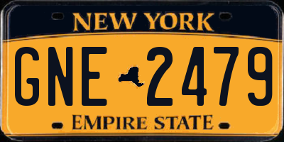 NY license plate GNE2479