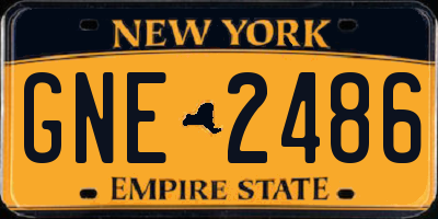 NY license plate GNE2486