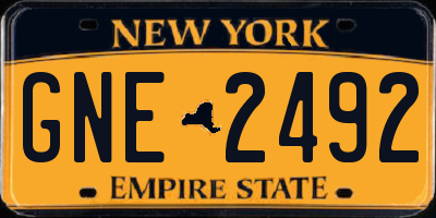 NY license plate GNE2492