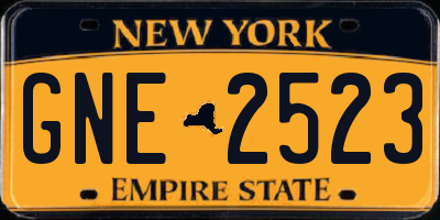 NY license plate GNE2523