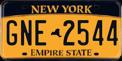 NY license plate GNE2544
