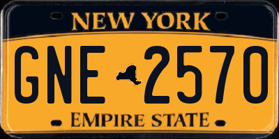 NY license plate GNE2570