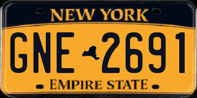 NY license plate GNE2691