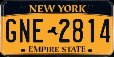 NY license plate GNE2814