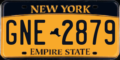 NY license plate GNE2879