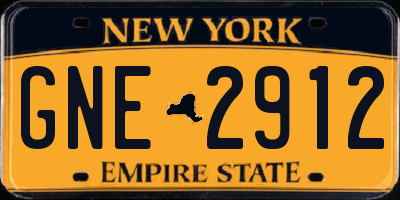 NY license plate GNE2912