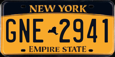 NY license plate GNE2941