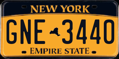 NY license plate GNE3440