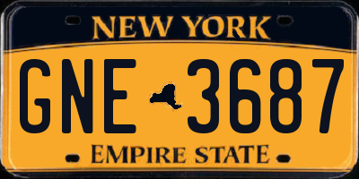 NY license plate GNE3687