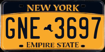 NY license plate GNE3697