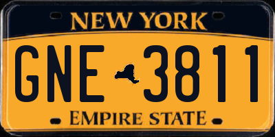NY license plate GNE3811