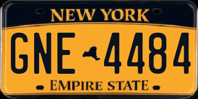 NY license plate GNE4484