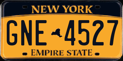 NY license plate GNE4527