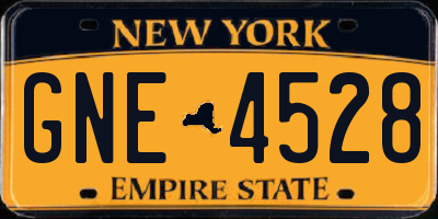 NY license plate GNE4528