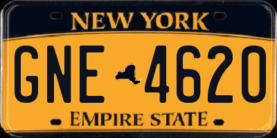 NY license plate GNE4620