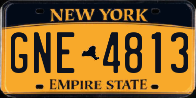 NY license plate GNE4813