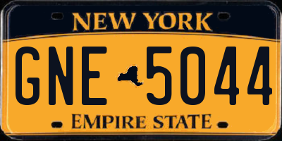 NY license plate GNE5044