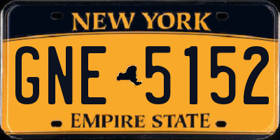NY license plate GNE5152