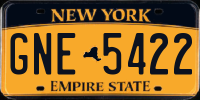 NY license plate GNE5422