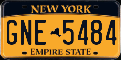 NY license plate GNE5484