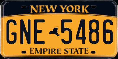NY license plate GNE5486