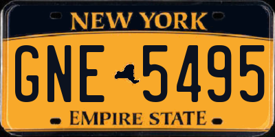 NY license plate GNE5495