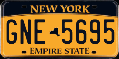 NY license plate GNE5695