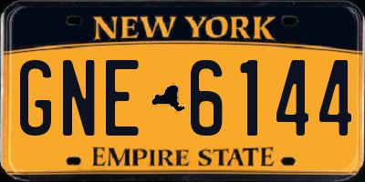 NY license plate GNE6144