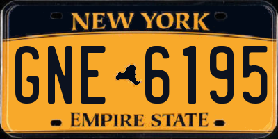 NY license plate GNE6195