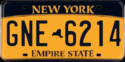 NY license plate GNE6214