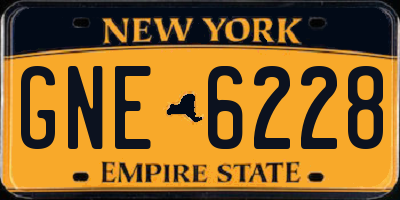 NY license plate GNE6228