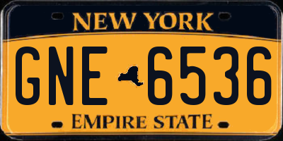 NY license plate GNE6536