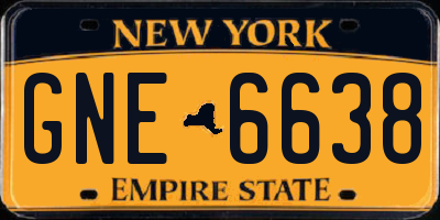 NY license plate GNE6638
