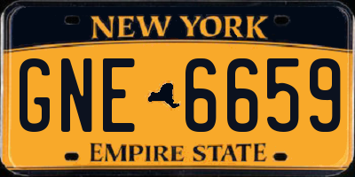 NY license plate GNE6659