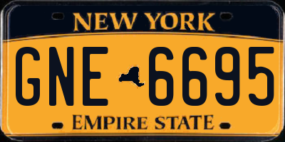 NY license plate GNE6695
