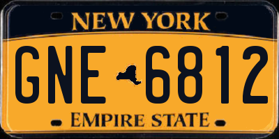 NY license plate GNE6812