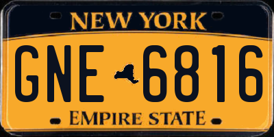 NY license plate GNE6816