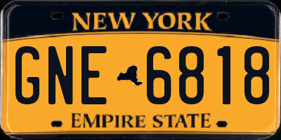 NY license plate GNE6818