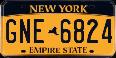 NY license plate GNE6824