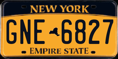 NY license plate GNE6827