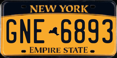 NY license plate GNE6893