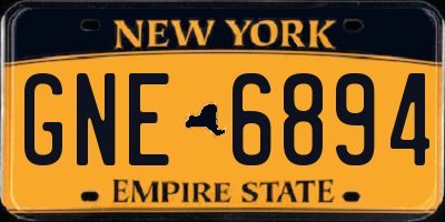 NY license plate GNE6894